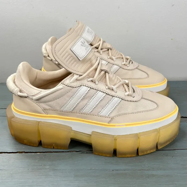 Adidas Ivy Park Super Super Sleek Platfor Sneakers Beige Yellow GZ389 Womens 9.5 - Image 3
