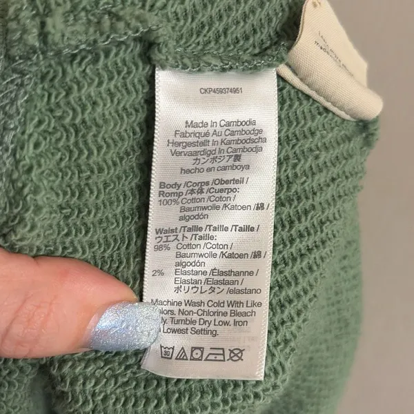 ✨Madewell MWL Airyterry Stitched-Pocket Hthr Versailles Green Sz XS Sweatshorts✨ - Image 8