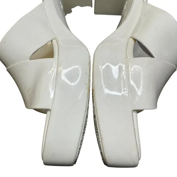 Jeffrey Campbell Shoes Womens Size‎ 10 White Block Heel Slide Sandals Mules - Image 5