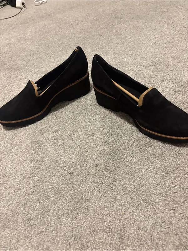 NWT Vionic Willa Wedge Black Suede Slip-On Loafers Comfort Shoes wedge heel 11 - Image 6