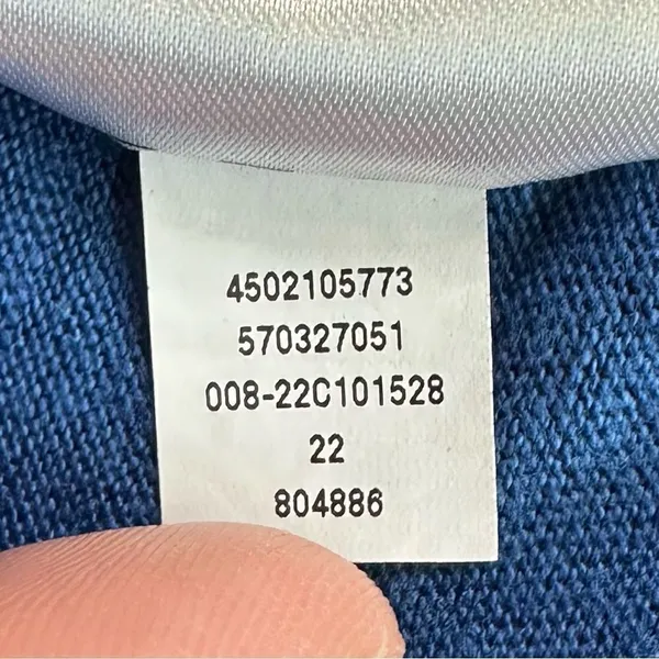 Chico’s 100% Linen Blue Stretch Henley Short Sleeves Tee, Sz Large - Image 10