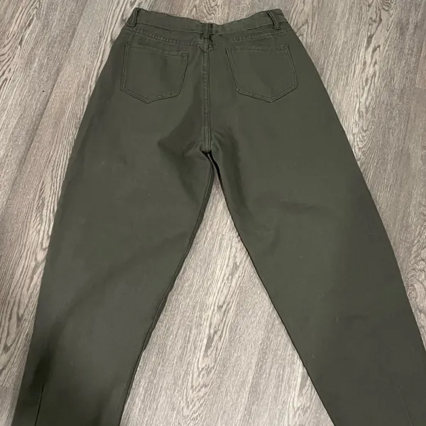 Women’s New With Tags Aachoae Green Medium Jean Pants - Image 4
