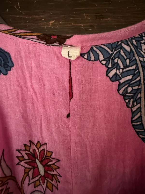 Hot Pink Floral Midi Dress - Image 5