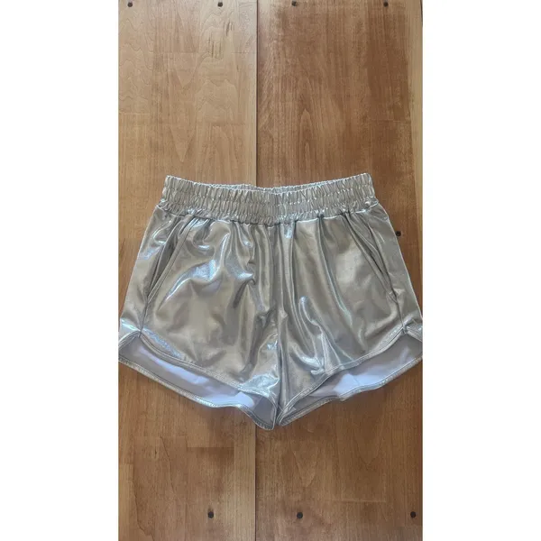 Nike Dri-FIT Women Running Shorts Light Gray Small Built-in Liner Back Pocket‎ - Image 8