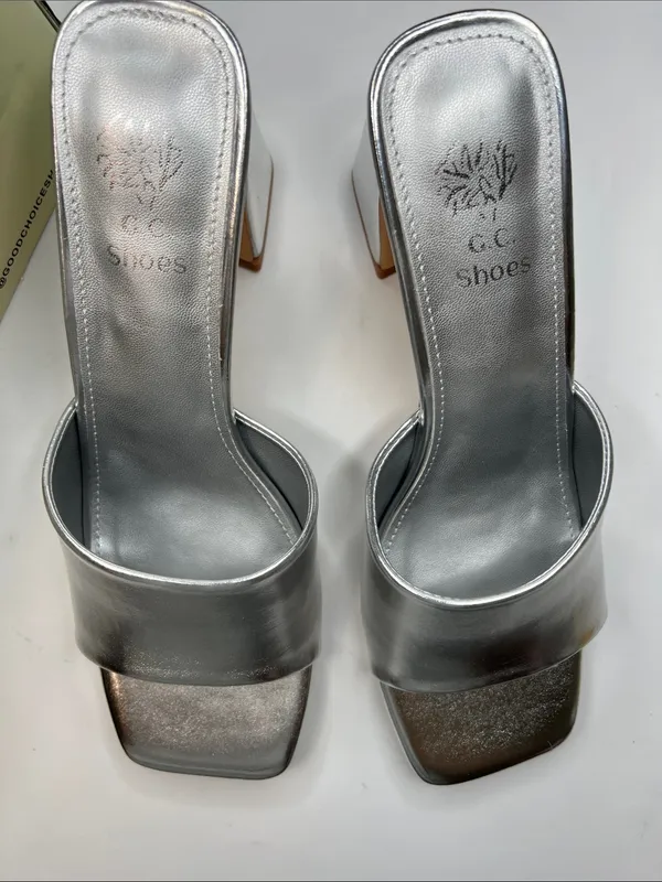 GC Shoes Women's Soho Square Toe Block Heel Dress Sandals Size 9 - Image 8