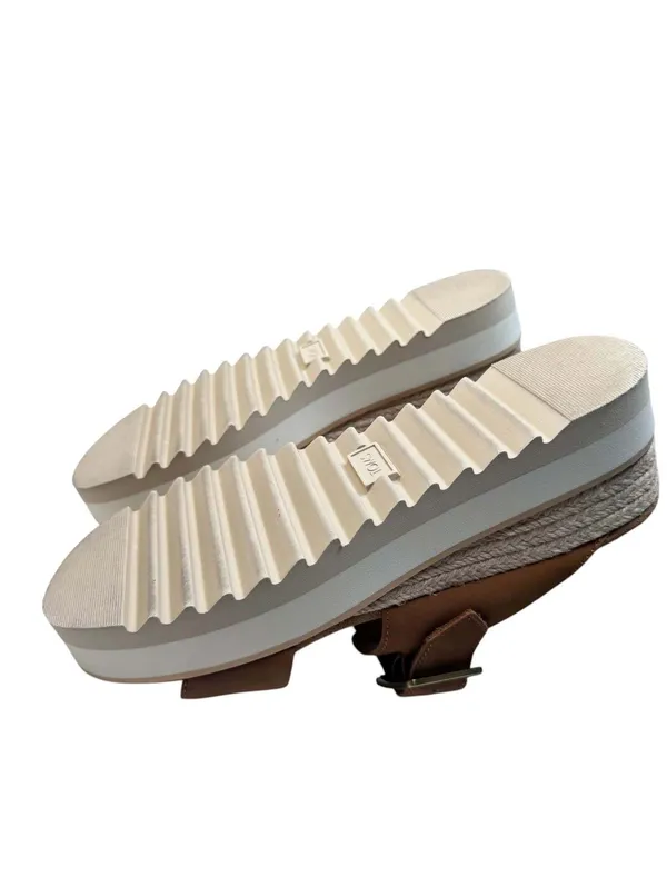 TOMS Diana Mule Buckle Platform Sandals Brown Sugar - Size 8.5 with Box - Image 7
