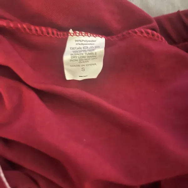 Women's Burgundy Athletic Shorts - Image 3