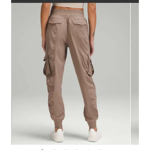 Lululemon Dance Studio Relaxed Fit Mid Rise Cargo Jogger Taupetastic Size Medium - Image 2