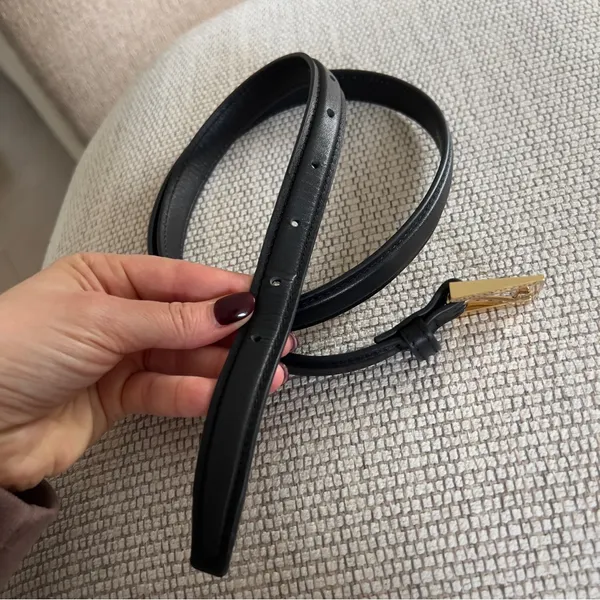 Anine Bing Women's Nicola Leather Belt in Black - Image 9
