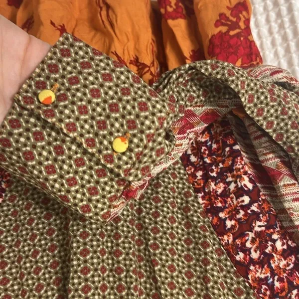 Free People Aloha State of Mind Patchwork Blouse Top Small - Image 9