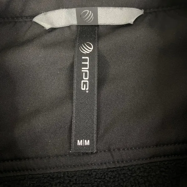 MPG Sport Fleece Shacket Women‎ M Black Snap Front Pocket Jacket Athleisure Cozy - Image 4