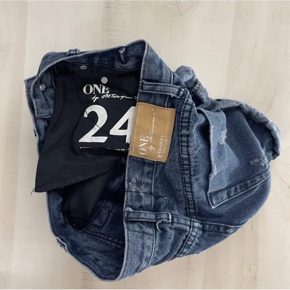 ONE TEASPOON DENIM bandits cutoff sexy distressed denim shorts black 24 - Image 2