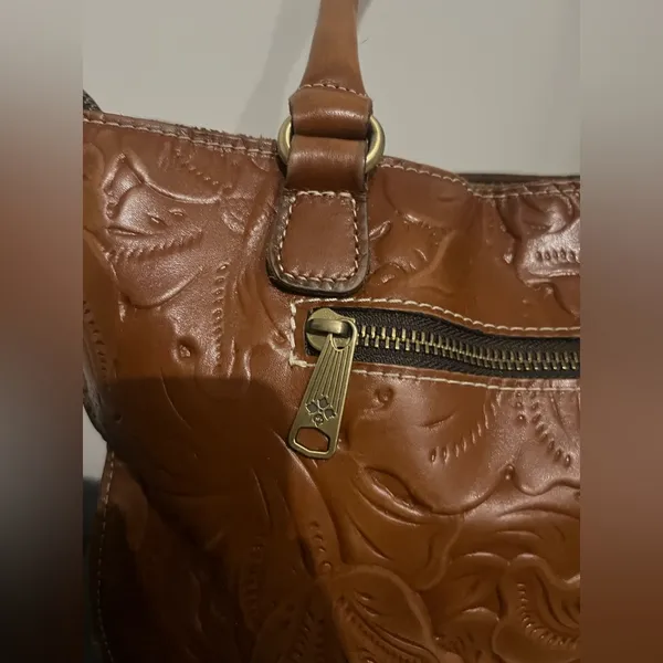Patricia Nash Zancona Tooled Brown Leather Tote Reiti Wallet New With Tags $308 - Image 7