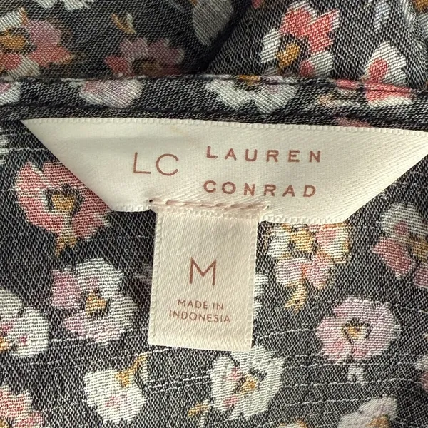 LC Lauren Conrad Ruffle Sleeve Split-Back Top Sz M - Image 10