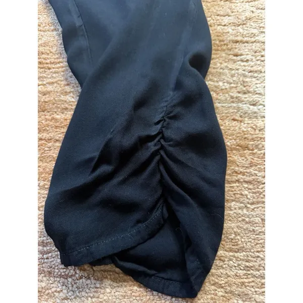SoundStyle Black Harem Pants Size M Elastic Waist Drawstring Rayon Size M - Image 10