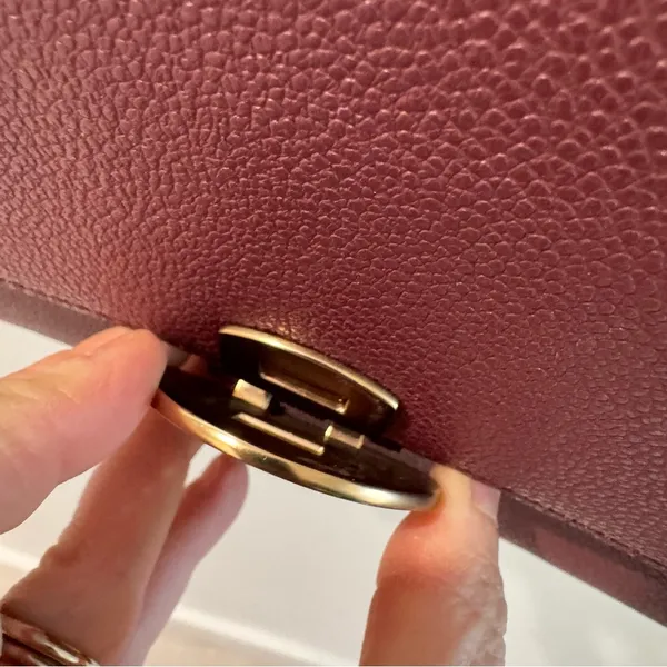 NWT Charles &‎ Keith Burgundy Circular Push Lock Crossbody Bag - Image 8