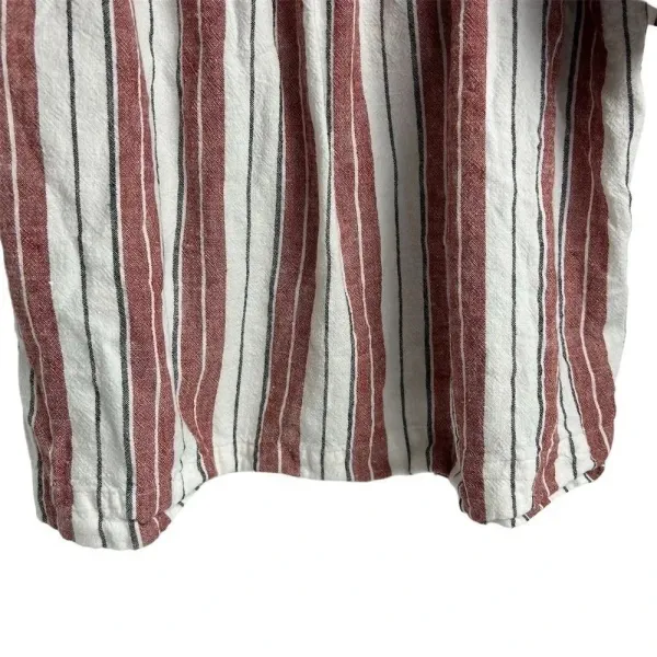 LOFT Women's XS‎ Striped Square Neck Blouse Multicolor Short Sleeve Casual - Image 8
