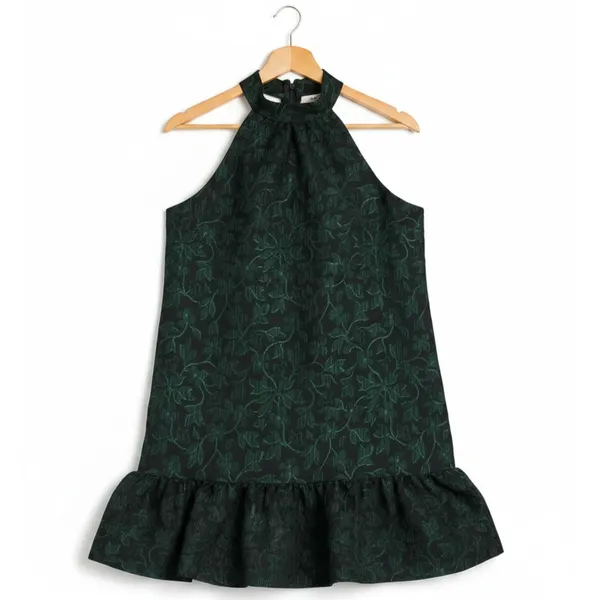 Scoop Womens Dress Size M (8-10) Rainforest Jacquard Mini Swing Casual Neck Tie - Image 2