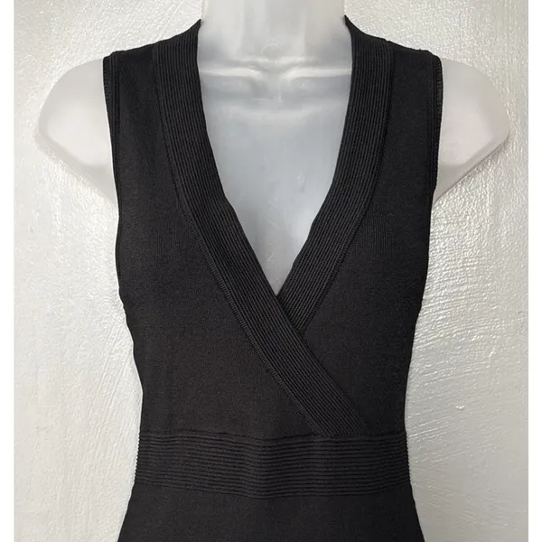Ann Taylor Sleeveless Sweater Dress Size Small Black Preppy Classic Chic Midi - Image 5
