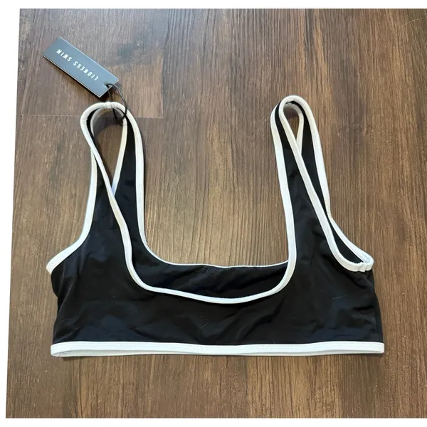 Lioness Swim Amour Top Soulmate Bottom Bikini Set‎ Onyx Black White L/M NWT - Image 10