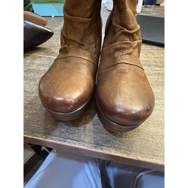 Miz Mooz Zuzu Wedge Leather Bootie In Brown‎ New Size 40 US 9-9.5 - Image 10