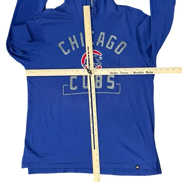 Chicago Cubs Blue Red ‘47 Brand MLB Baseball Lightweight Hoodie size L Unisex - Image 10