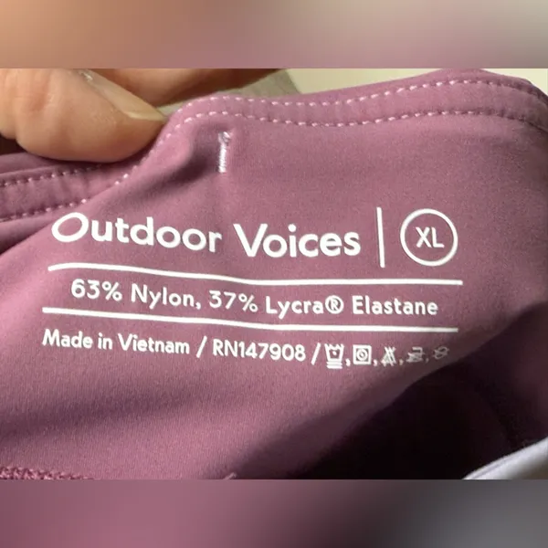 OUTDOOR VOICES Purple Colorblock Leggings Size XL - Image 16