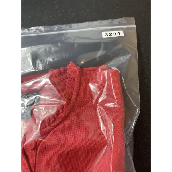 Polo Jeans Co Ralph Lauren XL Coral Ruffle Polo Shirt Cotton Short Sleeve - Image 14