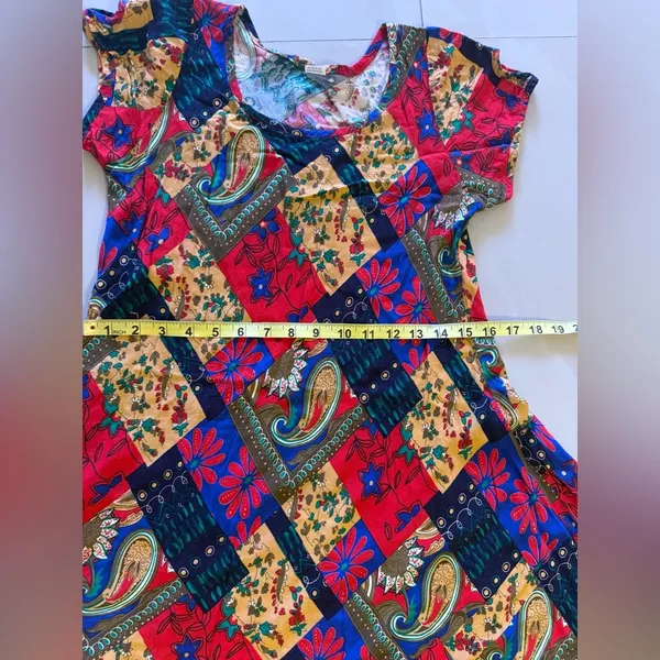 Multi colored cotton dress MULTI-COLOR Floral DRESS Young WomanSummer Spring s - Image 14
