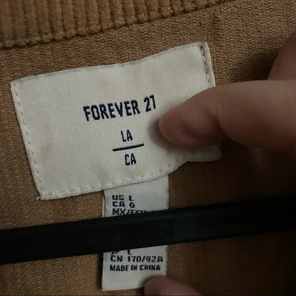 brown corduroy jacket Tan Size L - Image 2