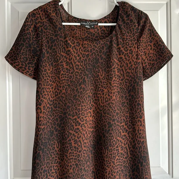 Carole Little Dresses Womens‎ Animal Print Short Sleeve Midi Dress Size 8 - Image 4