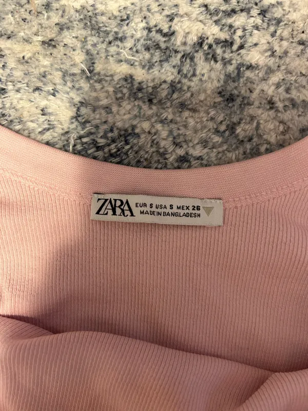 ZARA Pink Ribbed Bodysuit - Image 3