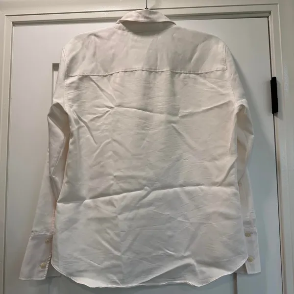 Zara White Button-Up - L (Satin-like) - Image 2