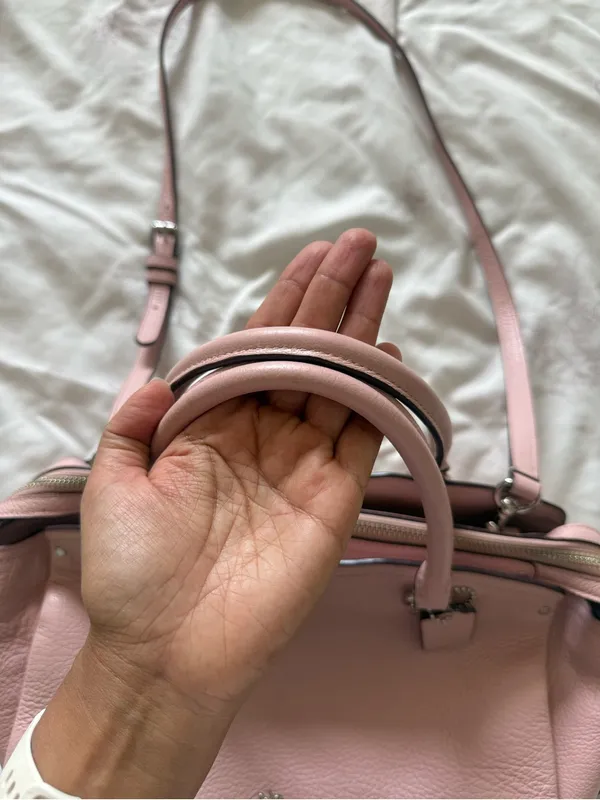 Coach Pebbled Leather Crossbody — Light Pink - Image 5