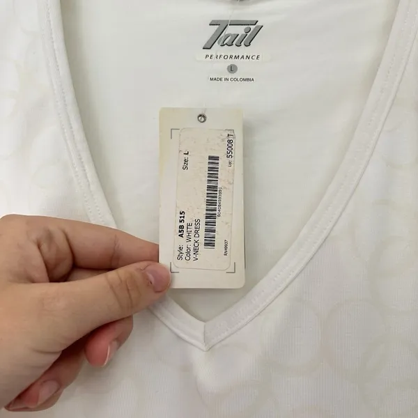 NWT Tail Womens Large L‎ White Yellow Circle Activewear Tennis Golf Dress - Image 3