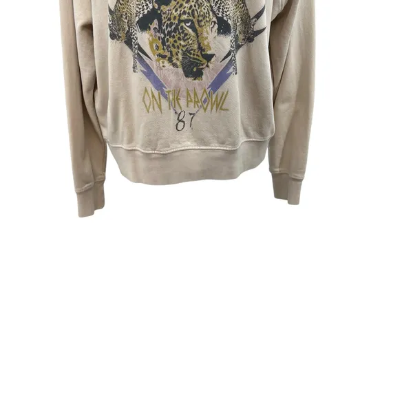 Daydreamer Def‎ Leppard On The Prowl 1987 Sweatshirt Beige Cream Size Medium - Image 6