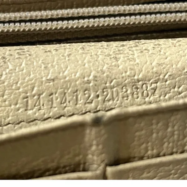 Gucci D Ring GG Canvas leather Continental Wallet Cream leather interior - Image 3
