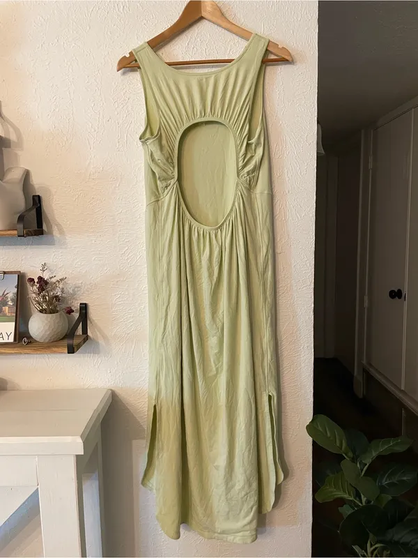lululemon athletica Pima Cotton Open-Back Midi Dress Green Size 10 - Image 6