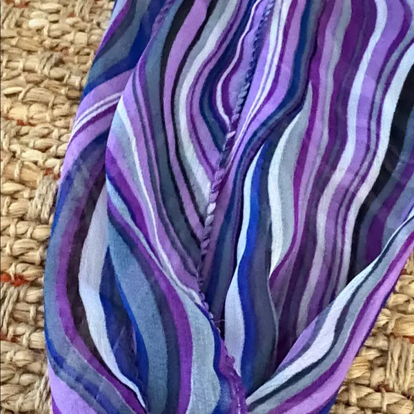 Vibrant Purple Swirl Women's Scarf - Image 3