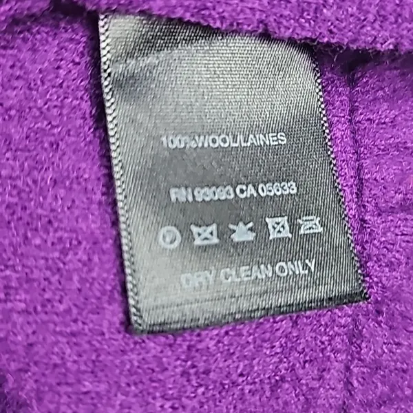 Nic + Zoe -753‎ Women's Magenta Buttoned Ruffled Dress Coat Size Small - Image 9