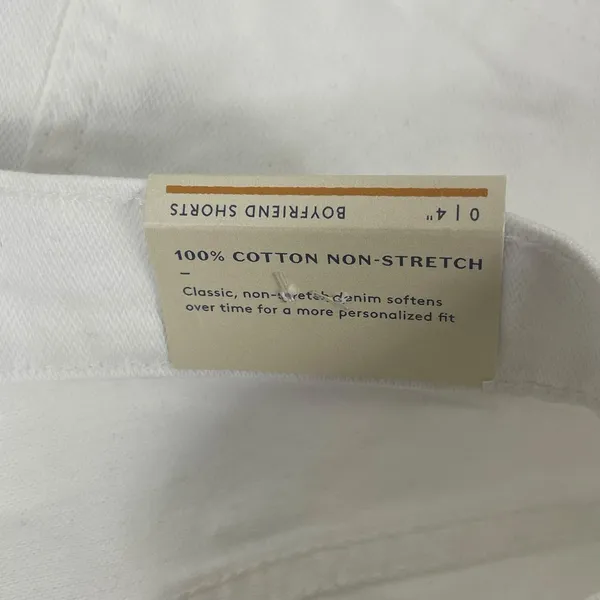 Universal Threads High Rise Cotton Boyfriend Shorts White Size 0 - Image 12