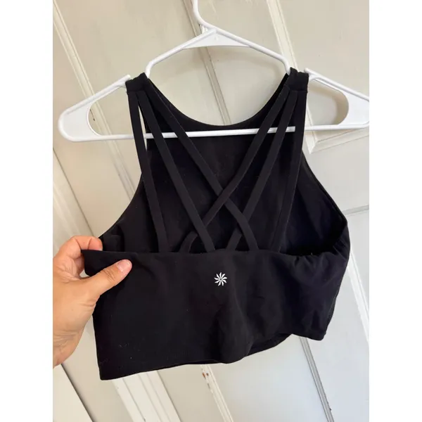 Athleta black strappy back sports bra size‎ medium - Image 3