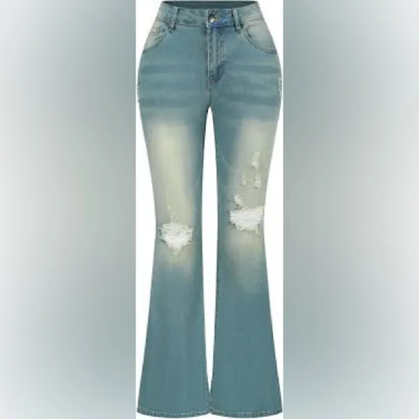 Aeropostale Flex Effects Callie Flare Distressed Jeans - Size 10 - Image 3