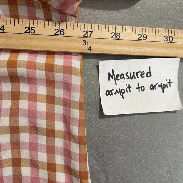 Old Navy Peasant Top Size XL Gingham Mandarin Popover Boho Cottagecore Prairie - Image 9