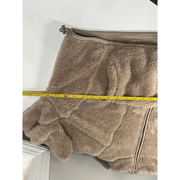 Aeropostale Fuzzy Fleece Half Zip Pullover Jacket Tan Size‎ M - Image 6