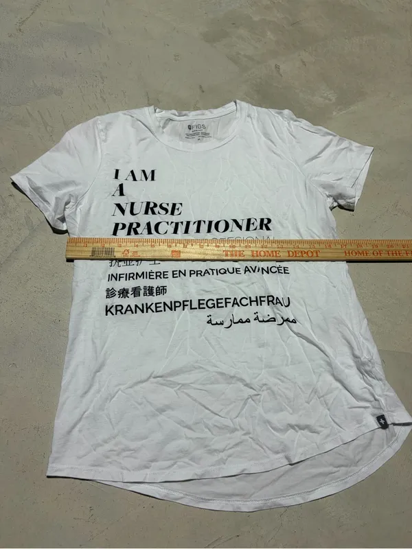 Figs I Am A Nurse Practitioner Graphic Tee White medium - Image 6