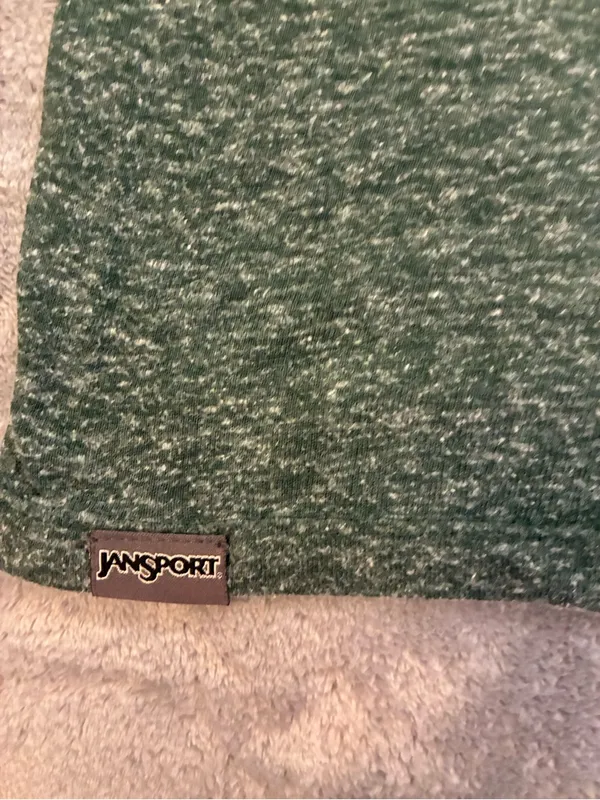 JanSport Women's Heathered Green V-Neck Tee Size Small - Image 7