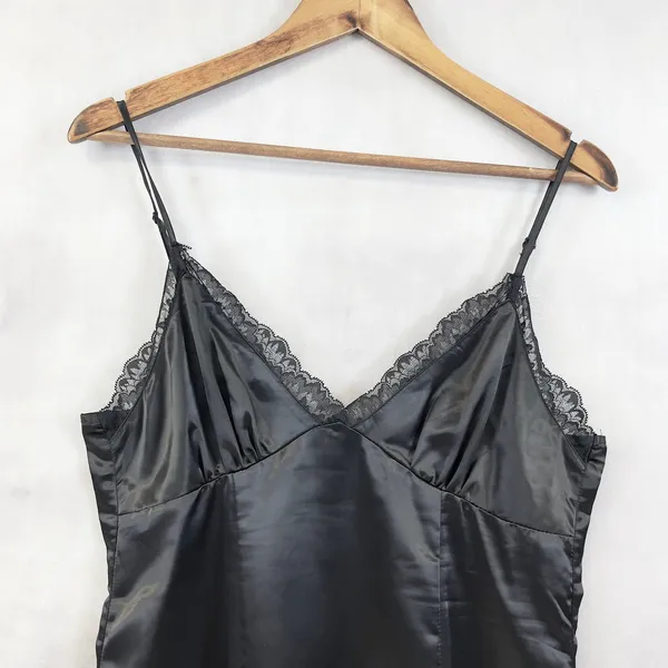 H&M‎ Divided Womens Slip Dress Size S Babydoll Y2K Coquette Lingerie Goth Grunge - Image 2