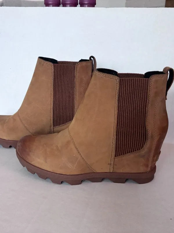 Sorel Joan of Arctic Wedge II Chelsea Boot - 8.5 - Camel Brown - Image 3