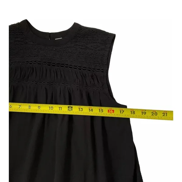 Old Navy Women's Medium Black Sleeveless Top with Lace | #11 - Image 7